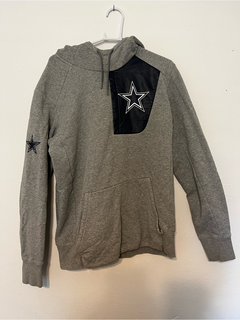 Men's Dallas Cowboys NIKE Gray Hoodie with Pocket